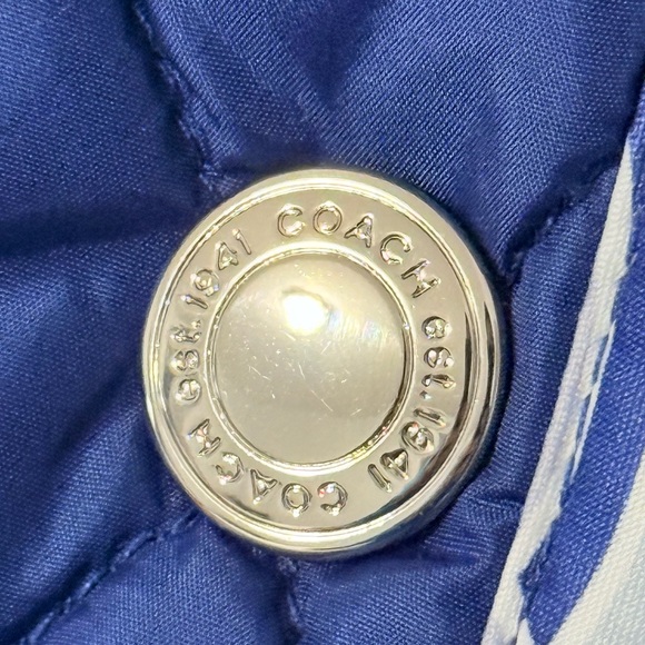 Coach Blue and White Quilted Vest - Picture 4 of 4